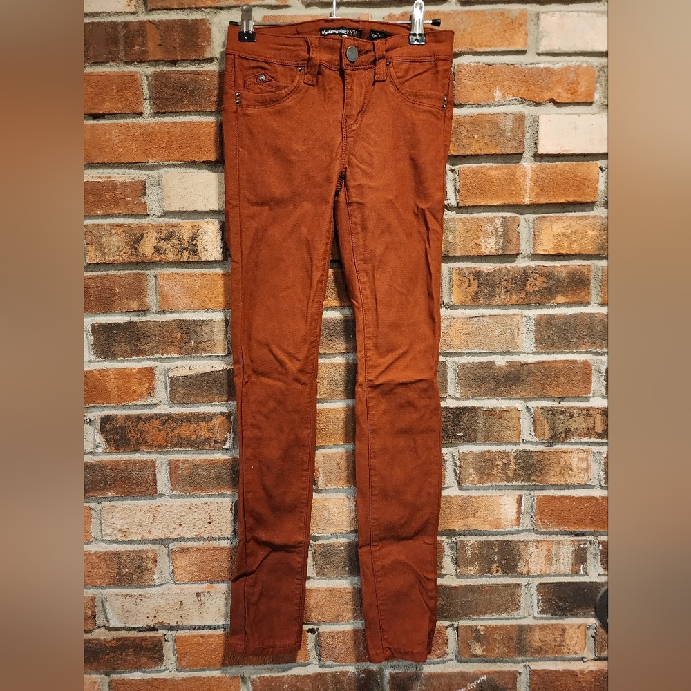 YMI Jegging Jeans HyperTwill Sz SMALL Rust Burnt Orange WannaBettaButt